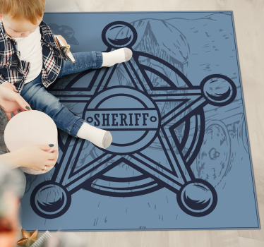 Cowboy csillag hálószoba vinil szőnyeg - TenStickers