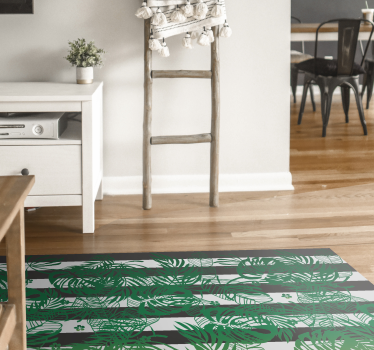 Csíkos monstera növényi szőnyeg - TenStickers