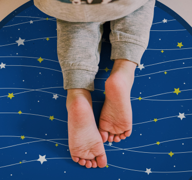 Csillagok a kék háttér a gyerekek szőnyeg - TenStickers