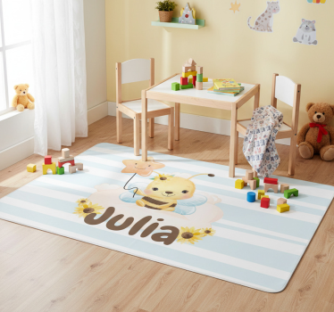 Cuki állatok névvel vinil szőnyeg állat - TenStickers