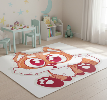 Cuki anime róka vinil szőnyeg állat - TenStickers