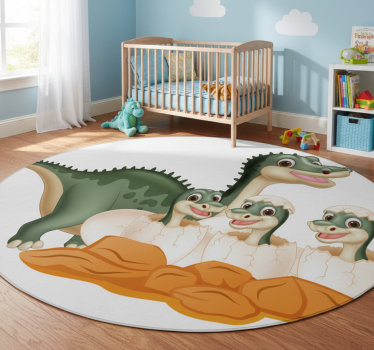 Cuki dinoszaurusz család vinil szőnyeg állat - TenStickers