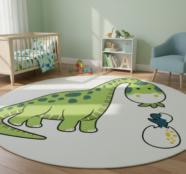 Cuki dinoszaurusz tojásvinil szőnyeg Állat - TenStickers