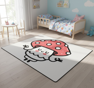 Cuki gomba karakter vinil szőnyeg Állat - TenStickers