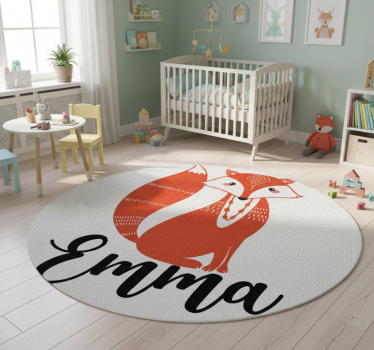 Cuki róka illusztráció vinil szőnyeg Állat - TenStickers