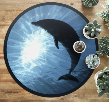 Delfin fröccsen fel vinil szőnyeg állat - TenStickers