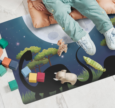 Dinoszaurusz a természetben hálószoba szőnyeg - TenStickers