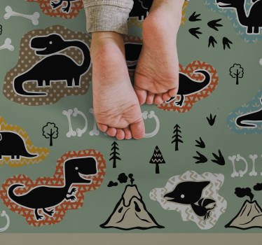 Dinoszaurusz csont mintás állati szőnyeg - TenStickers