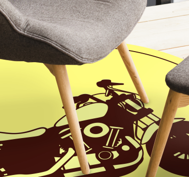 Divatos motorkerékpár retro szőnyeg - TenStickers