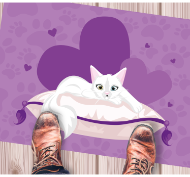 édes macskapárna vinil szőnyeg állat - TenStickers