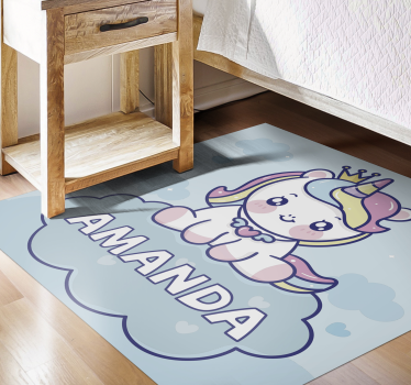 Egyedi baba unikornis vinil szőnyeg másoknak - TenStickers