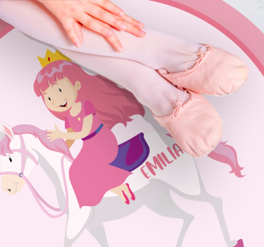 Egyedi hercegnő egyszarvún vinil szőnyeg mások - TenStickers
