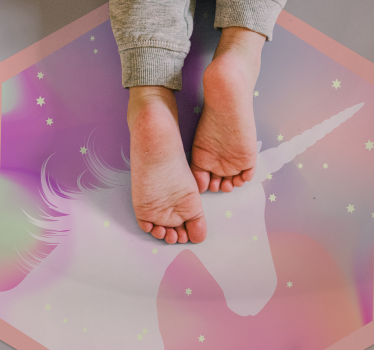 Egyszarvú a színes háttér állati szőnyeg - TenStickers