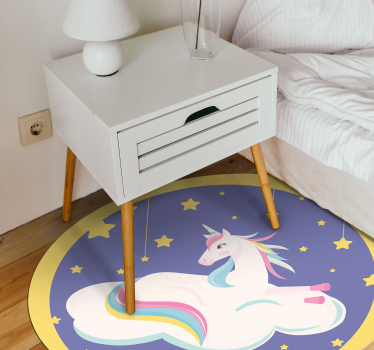 Egyszarvú álomkör vinil szőnyeg óvodák - TenStickers