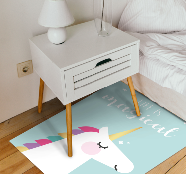 Egyszarvú mágikus kifejezés vinil szőnyeg gyerekek - TenStickers