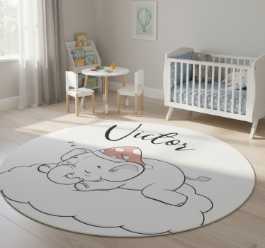 Elefánt a felhőkben vinil szőnyeg állat - TenStickers