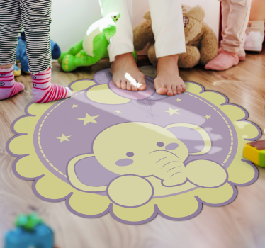 Elefánt léggömbökkel baba szőnyeg - TenStickers