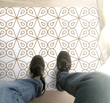Elegáns fehér csempe cserépszőnyeg - TenStickers