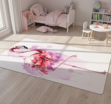 Elegáns flamingó siluett vinil szőnyeg Állat - TenStickers