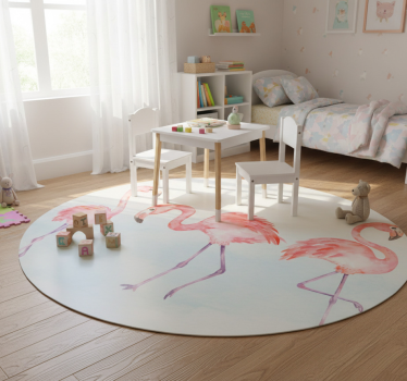 Elegáns flamingó trió vinil szőnyeg állat - TenStickers
