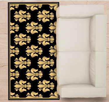 Elegáns fleur-de-lis minta Vinil szőnyeg nappali - TenStickers