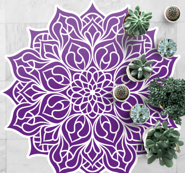 Elegáns lila minta vinil szőnyeg mandala - TenStickers