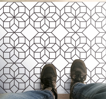 Elegáns nyolcszög csempe cserépszőnyeg - TenStickers
