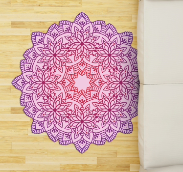 Elegáns virág színes mandala vinil szőnyeg - TenStickers
