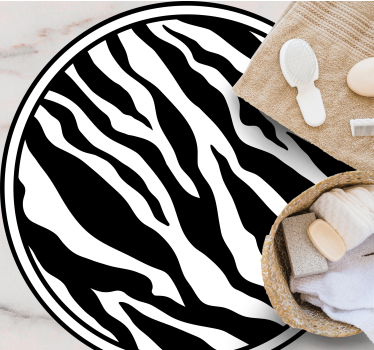 Elegáns zebra vonalak vinil szőnyeg állatnyomat - TenStickers
