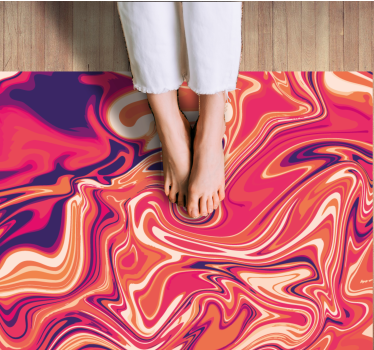 élénk forgató motívum vinil szőnyeg modern - TenStickers