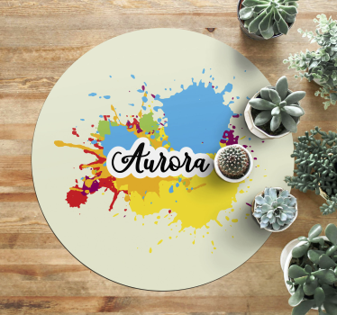 Névvel ellátott splash grafika vinil szőnyeg - TenStickers