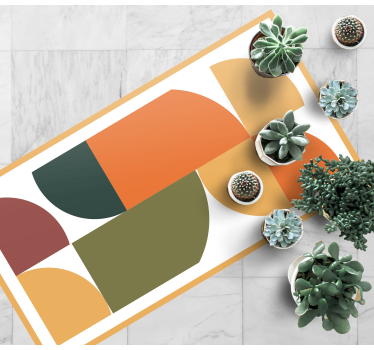 élénk geometriai alakzatok vinil szőnyeg modern - TenStickers