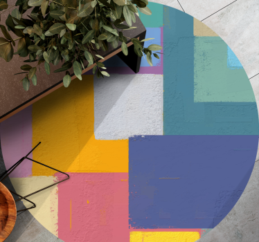 Élénk geometriai alakzatok vinil szőnyeghez - TenStickers
