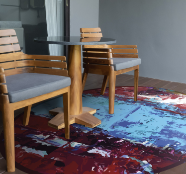élénk geometriai formák vinil szőnyeg - TenStickers