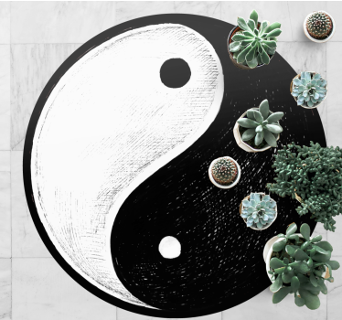 Eredeti yin yang egyensúly a kortárs szőnyegek között - TenStickers