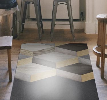 Fa deszka 3d lyuk textúra fa hatású vinil padló - TenStickers