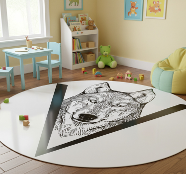 Farkas illusztráció vinil szőnyeg Állat - TenStickers