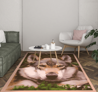 Farkasfej dizájn vinil szőnyeg állat - TenStickers