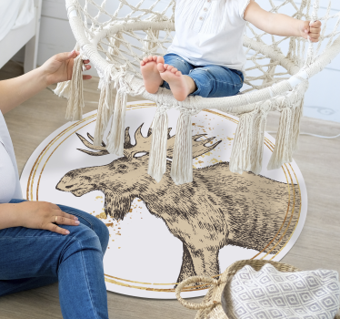 Fenséges jávorszarvas illusztráció vinil szőnyeg állat - TenStickers