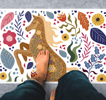 Fenséges ló grafika vinil szőnyeg állat - TenStickers