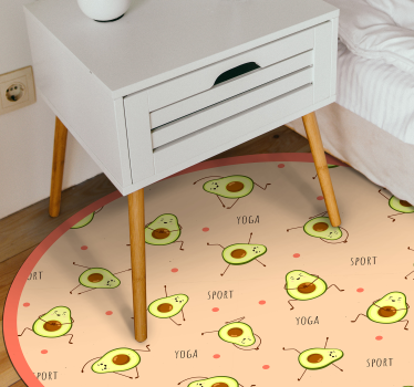 Fitness avokádó tizenéves szőnyegek hálószobákhoz - TenStickers