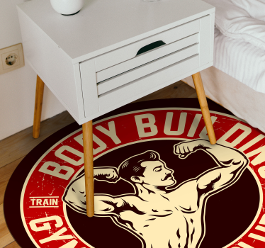 Fitness klub emblémája vinil szőnyeg tinik - TenStickers