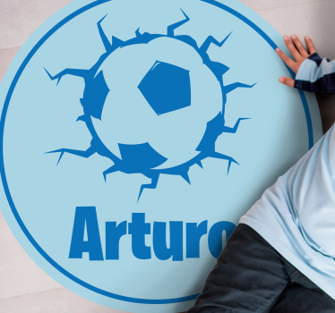 Csőrös futball-labda névvel vinil szőnyeg mások - TenStickers