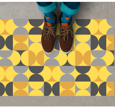 Geometriai groovy mintás nappali szőnyeg - TenStickers