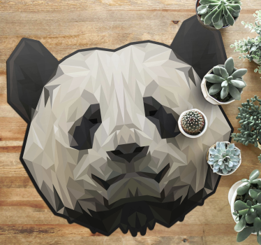 Geometriai panda állatszőnyeg - TenStickers