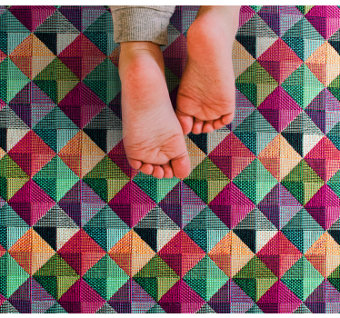 Geometriai tarka textil mintás hálószoba szőnyeg - TenStickers