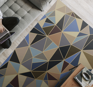 Geometriai többszínű mozaik vinil padló - TenStickers