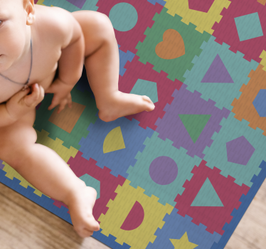 Geometrikus gumiutánzat babaszőnyeg - TenStickers