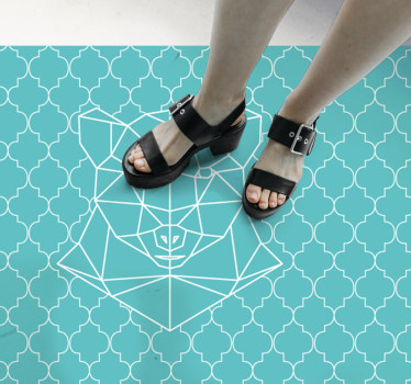 Geometrikus medve design vinil szőnyeg állat - TenStickers
