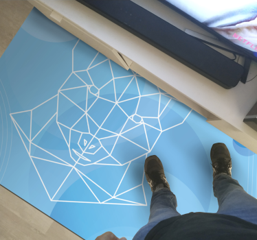 Geometrikus medve körvonal vinil szőnyeg állat - TenStickers